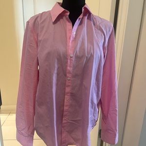 Ralph Lauren pink striped long sleeve button up